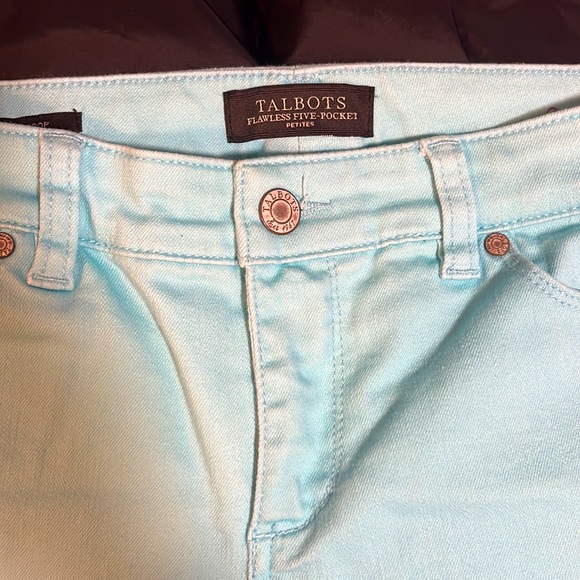 Talbots teal crop slim ankle jean/pant - Picture 4 of 5